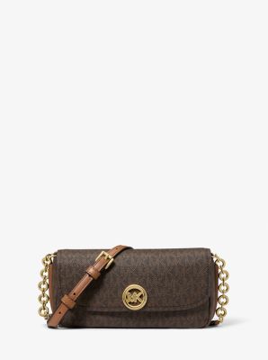 Nolita Small Signature Logo Crossbody Bag in BRN/ACORN | Michael Kors