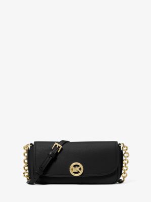 Petit sac &agrave; bandouli&egrave;re Nolita en cuir grain&eacute; in NOIR | Michael Kors