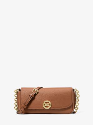 Nolita Small Pebbled Leather Crossbody Bag in LUGGAGE | Michael Kors