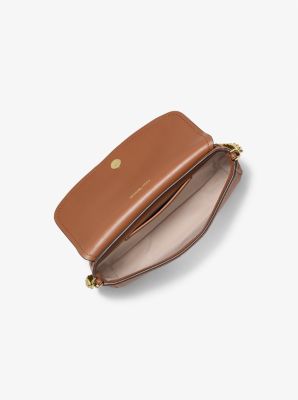 Nolita Small Pebbled Leather Crossbody Bag in LUGGAGE | Michael Kors