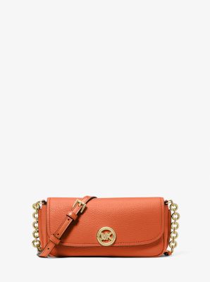 MK Umhängetasche Nolita Small Aus Gekrispeltem Leder - Orange