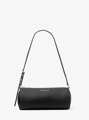 Bolso pochette Izzy peque&ntilde;o cil&iacute;ndrico de piel granulada