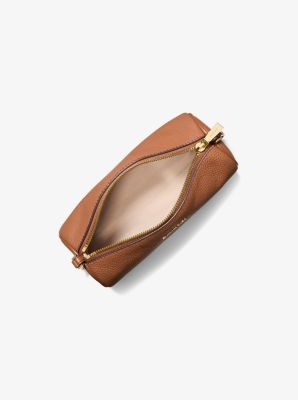 Izzy Small Pebbled Leather Barrel Pochette in LUGGAGE | Michael Kors