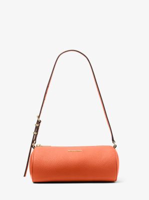 MK Zylindrische Pochette Izzy Small Aus Gekrispeltem Leder - Orange