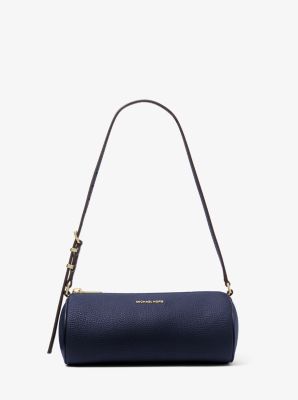 MK Zylindrische Pochette Izzy Small Aus Gekrispeltem Leder - Blau