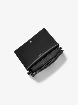 Marlowe Medium Pebbled Leather Crossbody Bag in BLACK | Michael Kors