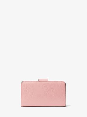 Billetera mediana de piel granulada con colgante MK Pop in ROSA AHUMADO | Michael Kors