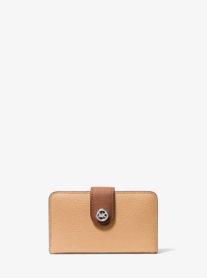 MK Pop Charm Medium Pebbled Leather Wallet