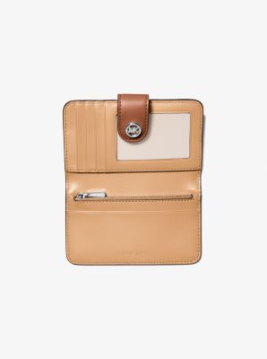 MK Pop Charm Medium Pebbled Leather Wallet