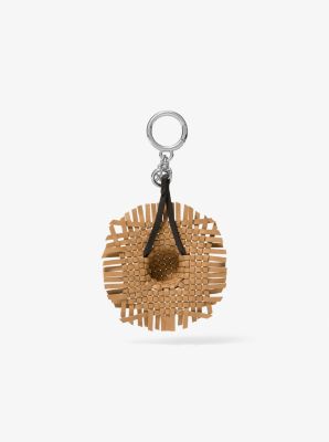 Woven Leather Hat Bag Charm