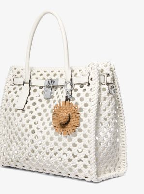 Woven Leather Hat Bag Charm