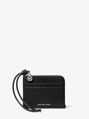 Jet Set Small Pebbled Leather Card Case Wristlet