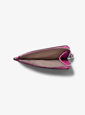 Jet Set Small Pebbled Leather Card Case Wristlet