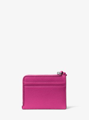 Jet Set Small Pebbled Leather Card Case Wristlet