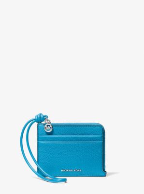 Jet Set Small Pebbled Leather Card Case Wristlet