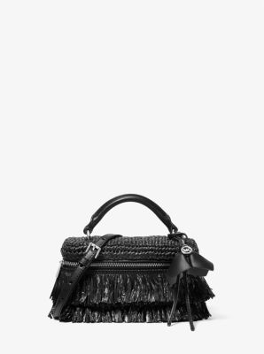 Bandolera Jana extrapeque&ntilde;a tejida a mano in NEGRO/NEGRO | Michael Kors