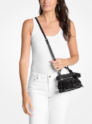 Bandolera Jana extrapeque&ntilde;a tejida a mano in NEGRO/NEGRO | Michael Kors