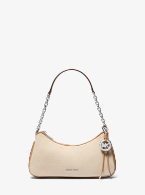 MK Pochette Nolita Medium Aus Canvas Aus Baumwollmischung Mit Kette - Braun