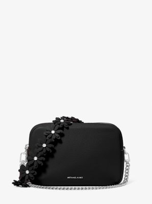 Camera bag a tracolla Bryant media in pelle martellata