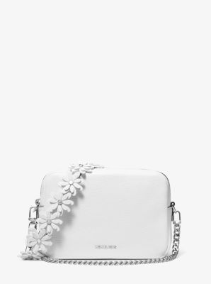 MK Kameratasche Bryant Medium Aus Gekrispeltem Leder - Weiss