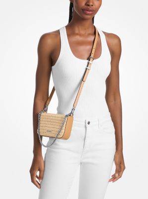 Thumbnail - MK Wandelbare, Gehäkelte Pochette Bryant Small - Braun - Michael Kors