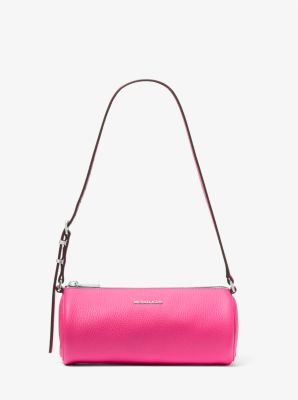 Izzy Small Pebbled Leather Barrel Pochette in RASPBERRY | Michael Kors