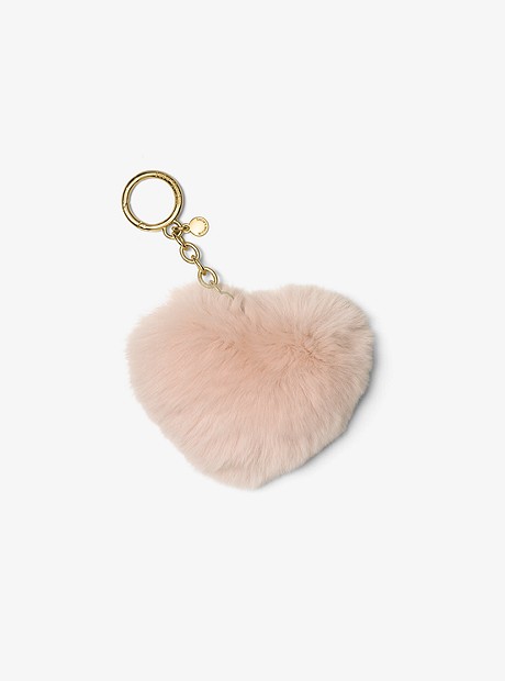 Fur Heart Key Chain - SOFT PINK - 32S7GPKK7F