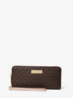 michael kors logo continental wristlet