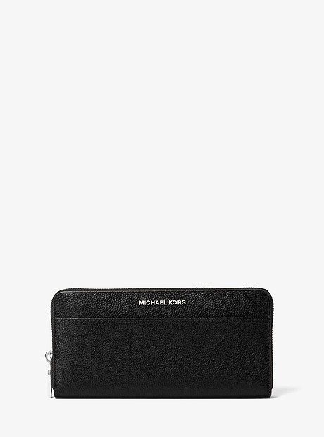 Leather Continental Wallet - BLACK - 32S7SM9E9L