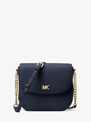 michael kors mott pebbled leather dome crossbody