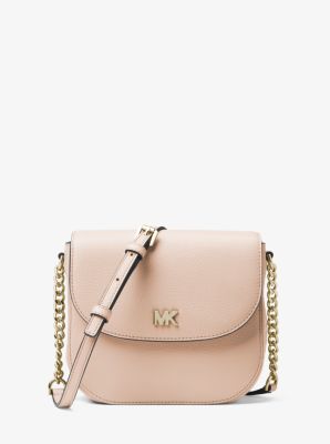 Michael michael kors mott half dome 2025 leather crossbody bag