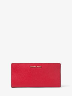 Michael kors large saffiano leather slim shop wallet