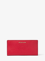 Saffiano Leather Slim Wallet - BRTRED/BRN - 32S8GF6D3V