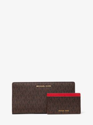 michael michael kors logo slim wallet