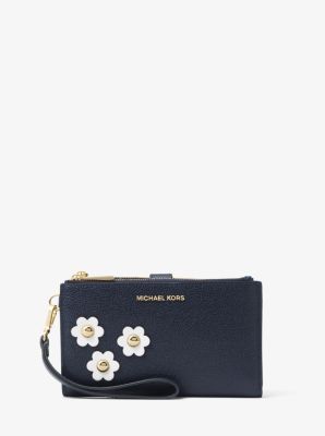 Adele Floral Appliqu&eacute; Leather Smartphone Wallet