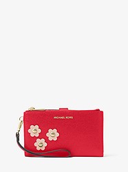 Adele Floral AppliquÃ© Leather Smartphone Wallet - BRTRED/SFPNK - 32S8GFDW9U
