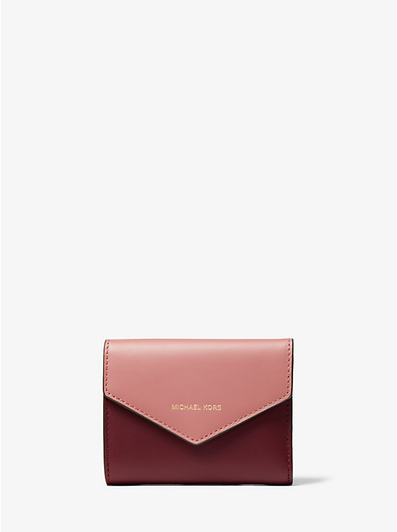 Small Color-Block Leather Envelope Wallet image number 0