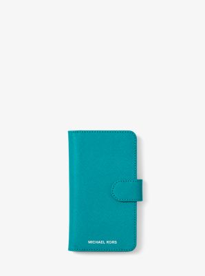 Saffiano Leather Folio Case For iPhone X Michael Kors