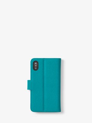 Saffiano Leather Folio Case For iPhone X Michael Kors Canada