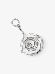 Origami Rose Leather Key Chain  - OPTIC WHITE - 32S8SF3K1Y