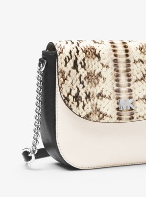 Mott Snake-Embossed Leather Dome Crossbody Bag