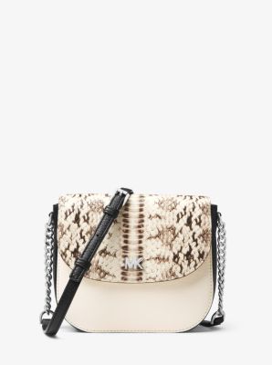 Mott Snake-Embossed Leather Crossbody Bag | Michael Kors