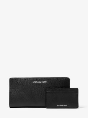 Large logo slim 2024 wallet michael kors