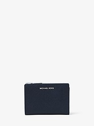 Medium Saffiano Leather Slim Wallet - ADMRL/PLBLUE - 32S8SF6D6L