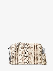 Ginny Snake-Embossed Leather Crossbody - NATURAL - 32S8SGNM2E