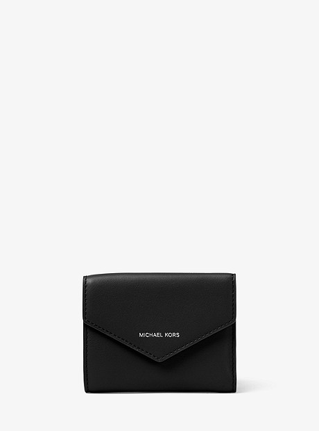 Small Leather Envelope Wallet - BLACK - 32S8SZLD5L