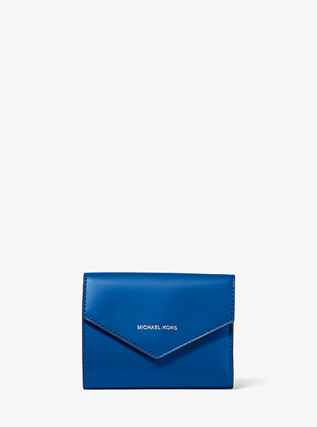 Small Leather Envelope Wallet - GRECIAN BLUE - 32S8SZLD5L