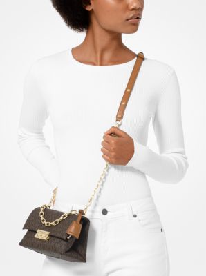 Michael Kors Cece Faux Leather Chain Small Shoulder Bag Crossbody