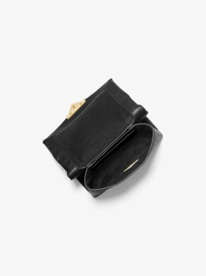 Bandolera Cece extrapeque&ntilde;a de piel in NEGRO | Michael Kors