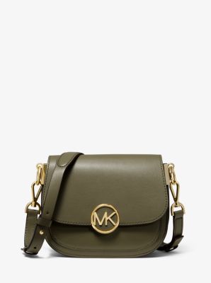 michael kors lillie small leather saddle bag